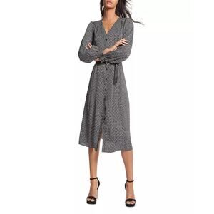 MICHAEL Michael Kors Women's Bone Belted Logo Midi Dress Size XXS NWT